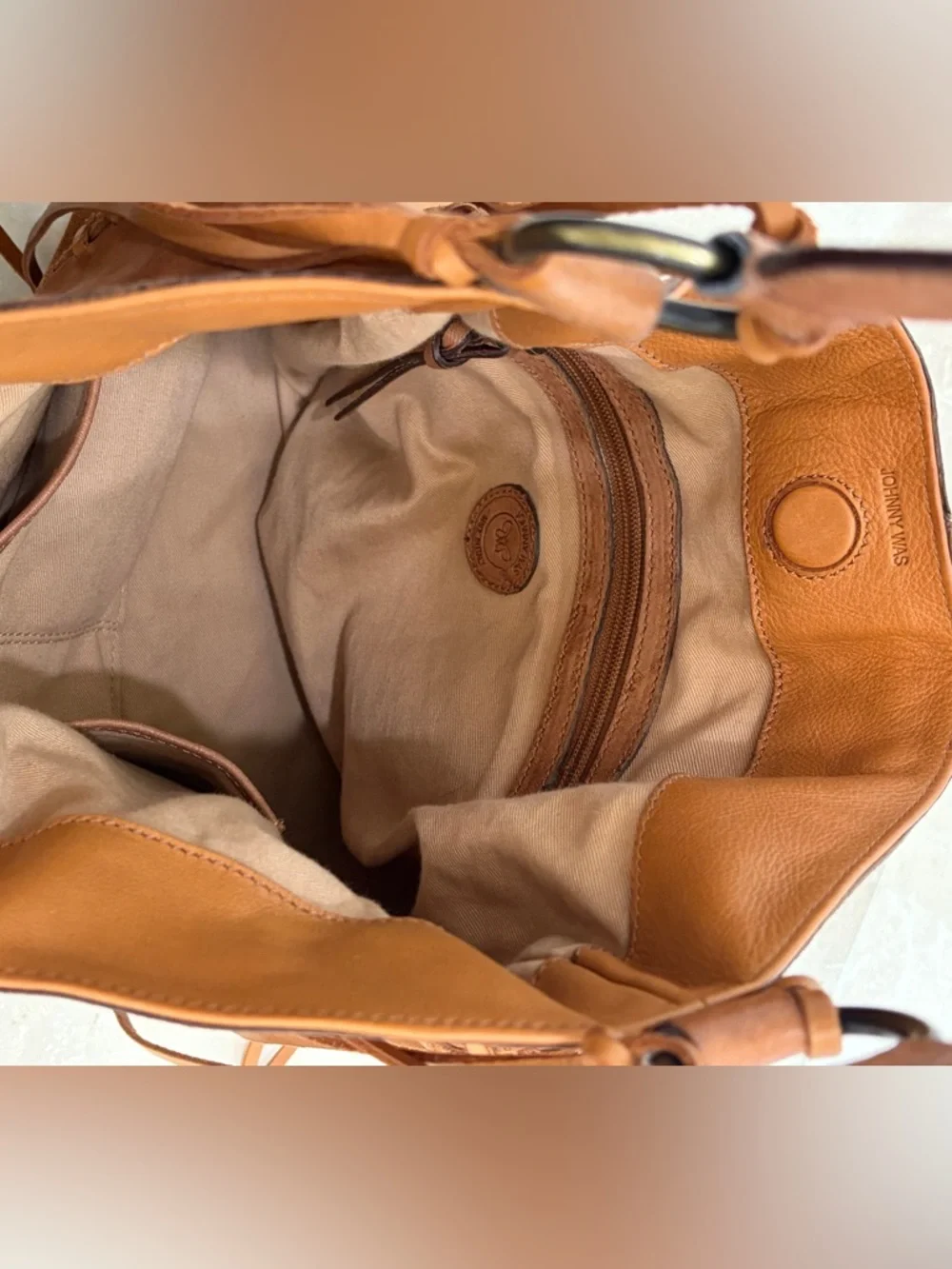 Johnny Was Suede Leather Hobo Bag